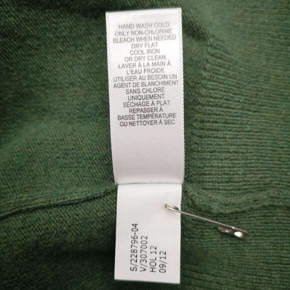 Banana Republic Men's Size XL Merino Wool Blend Green Loose Fit Sweater - Picture 5 of 8